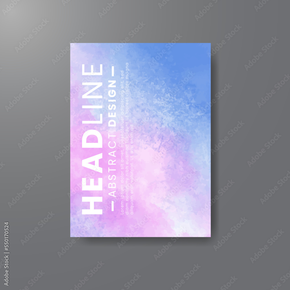 Fototapeta premium cards with bright colorful vector watercolor background. Design for your date, postcard, banner.
