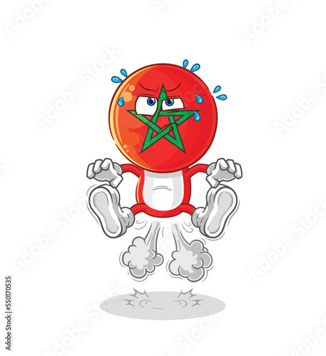 morocco fart jumping illustration. character vector