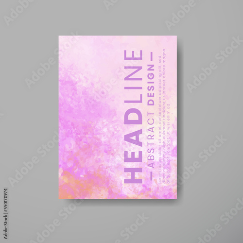 cards with bright colorful vector watercolor background. Design for your date, postcard, banner.