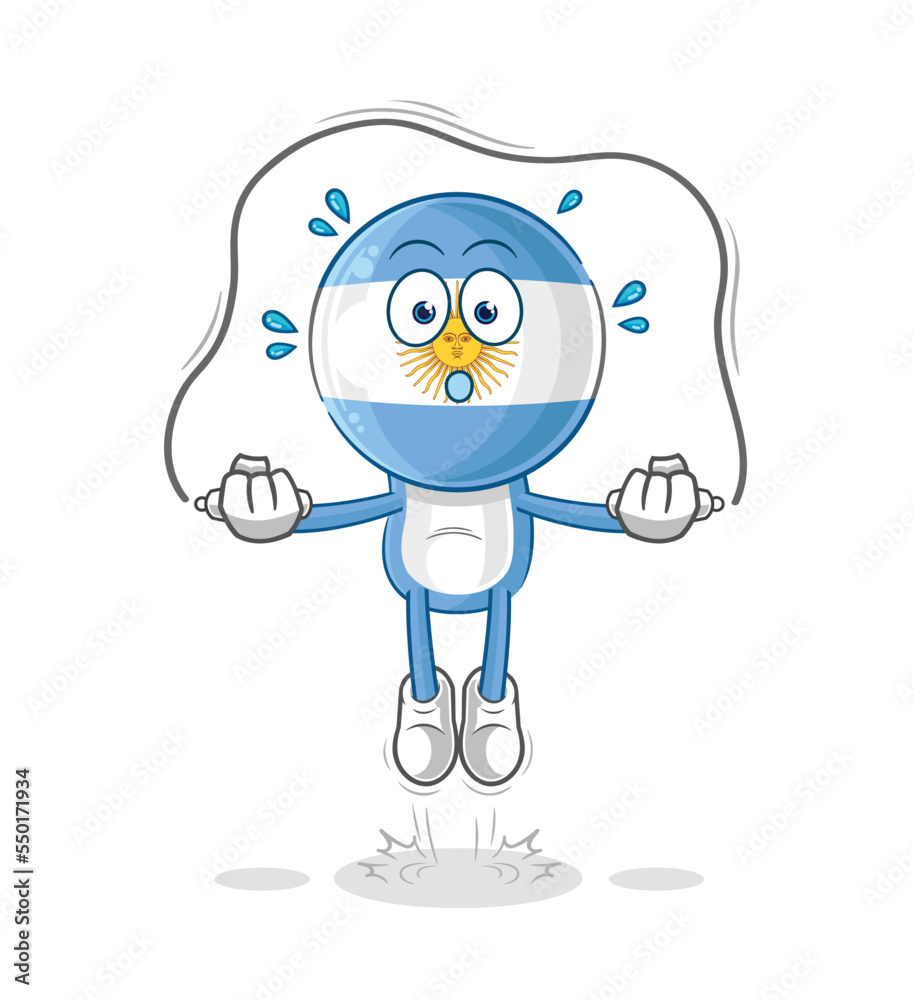 argentina jump rope exercise. character vector argentina jump rope exercise. character vector