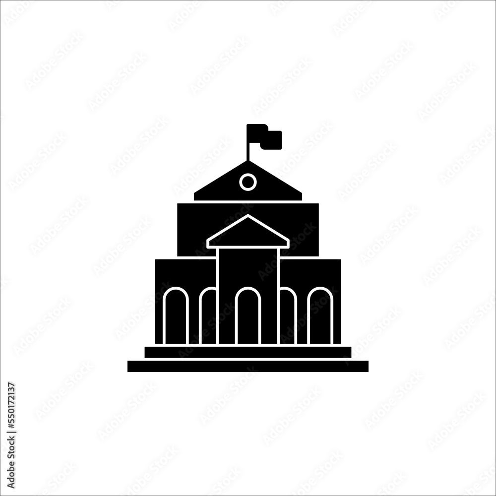 City hall icon. Trendy flat vector City hall icon on white background from Architecture and Travel collection, vector illustration