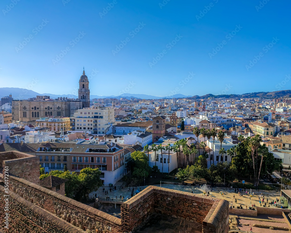 Obraz premium Aerial view over Malaga Spain.