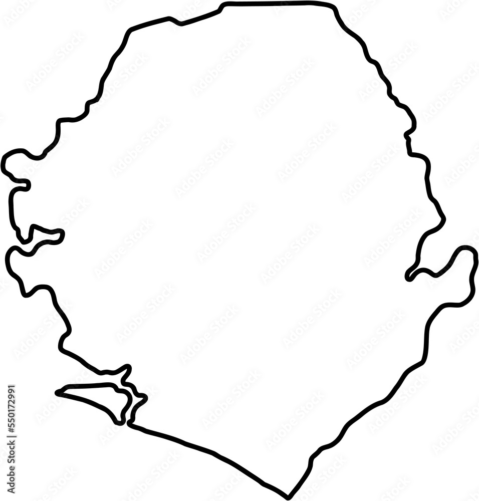 doodle freehand drawing of sierra leone map. Stock Illustration | Adobe ...
