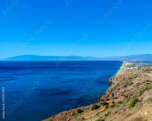 Coastline of Cabo de Gata Almeria Spain.