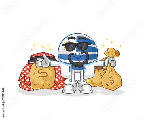 uruguay rich arabian mascot. cartoon vector