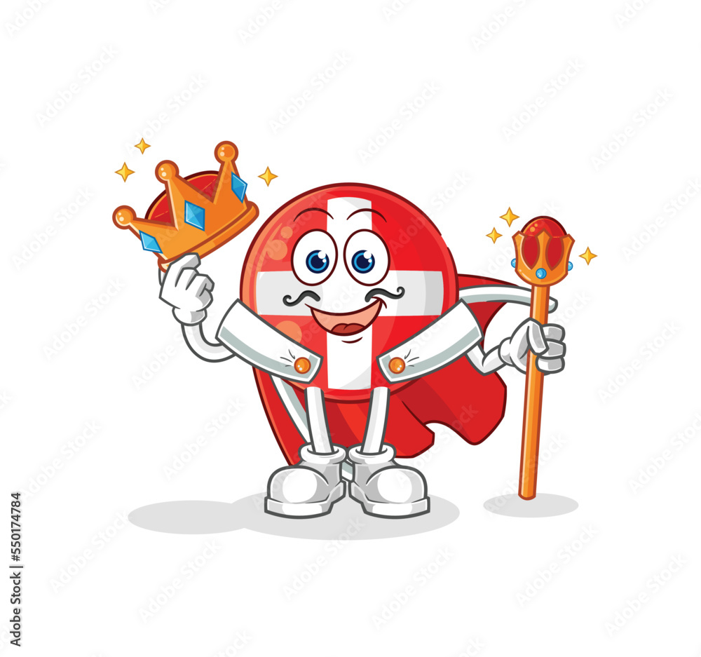 Obraz premium swiss king vector. cartoon character