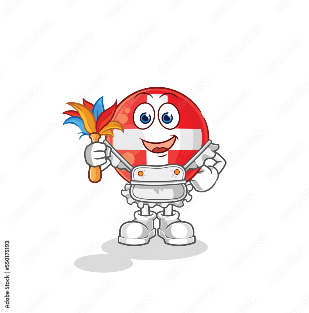Fototapeta premium swiss maid mascot. cartoon vector