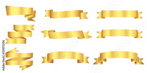 Golden Ribbon Vector Design Set,
금색리본 벡터디자인 셋트