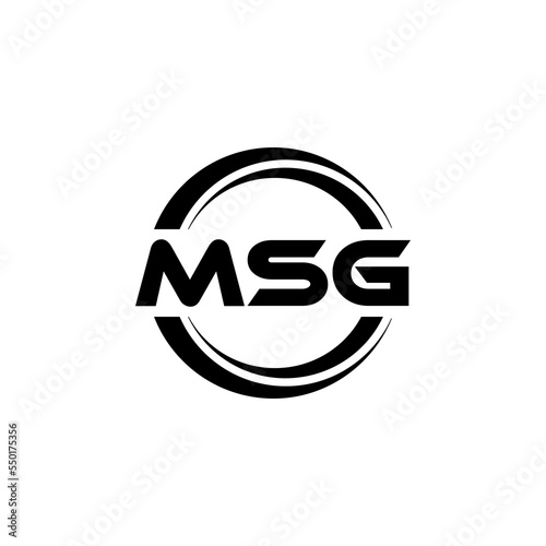 MSG letter logo design with white background in illustrator, vector logo modern alphabet font overlap style. calligraphy designs for logo, Poster, Invitation, etc.