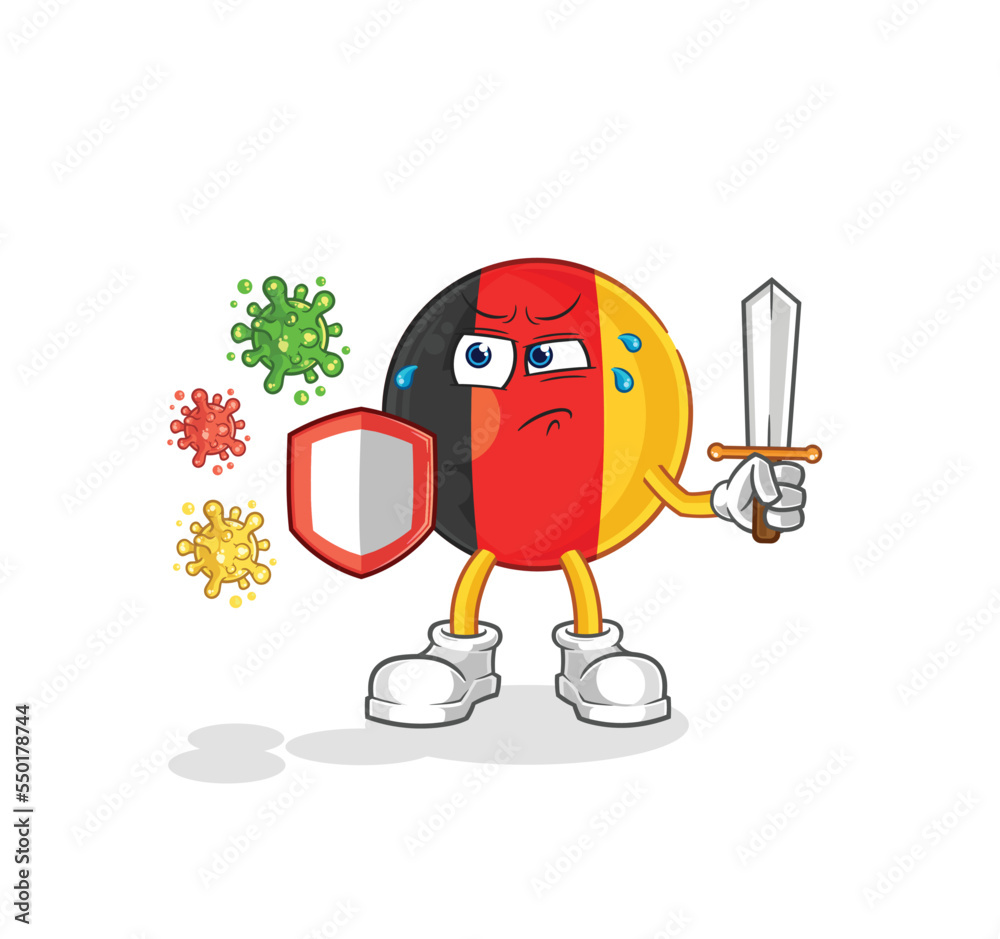 belgium against viruses cartoon. cartoon mascot vector belgium against viruses cartoon. cartoon mascot vector