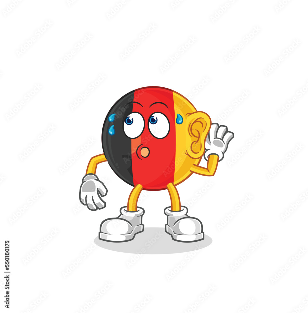 Obraz premium belgium eavesdropping vector. cartoon character