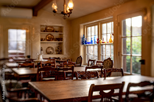 Natural light in the dining room at the farm