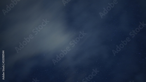 The night sky view with the twinkle stars and moving clouds in it
