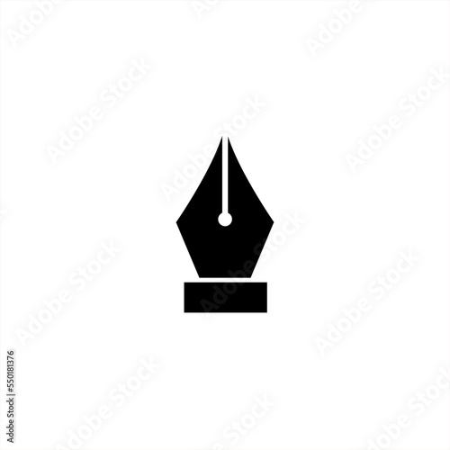 logo of pen, copywriter vector black isolated white
