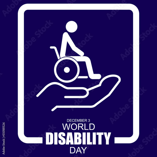 World Disability Day, december 3, poster and banner vector