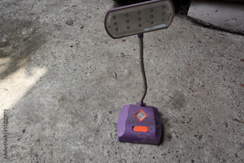 purple desk lamp, table lamp
