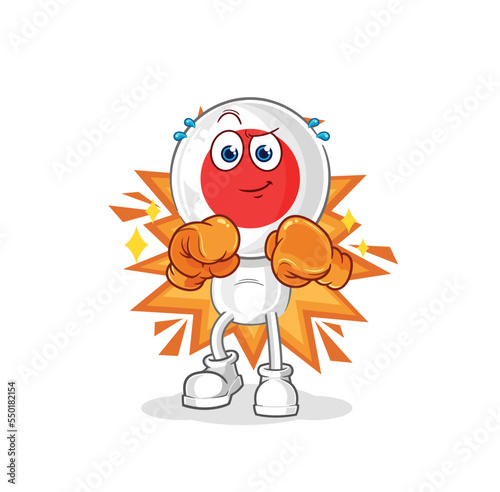 japan boxer character. cartoon mascot vector