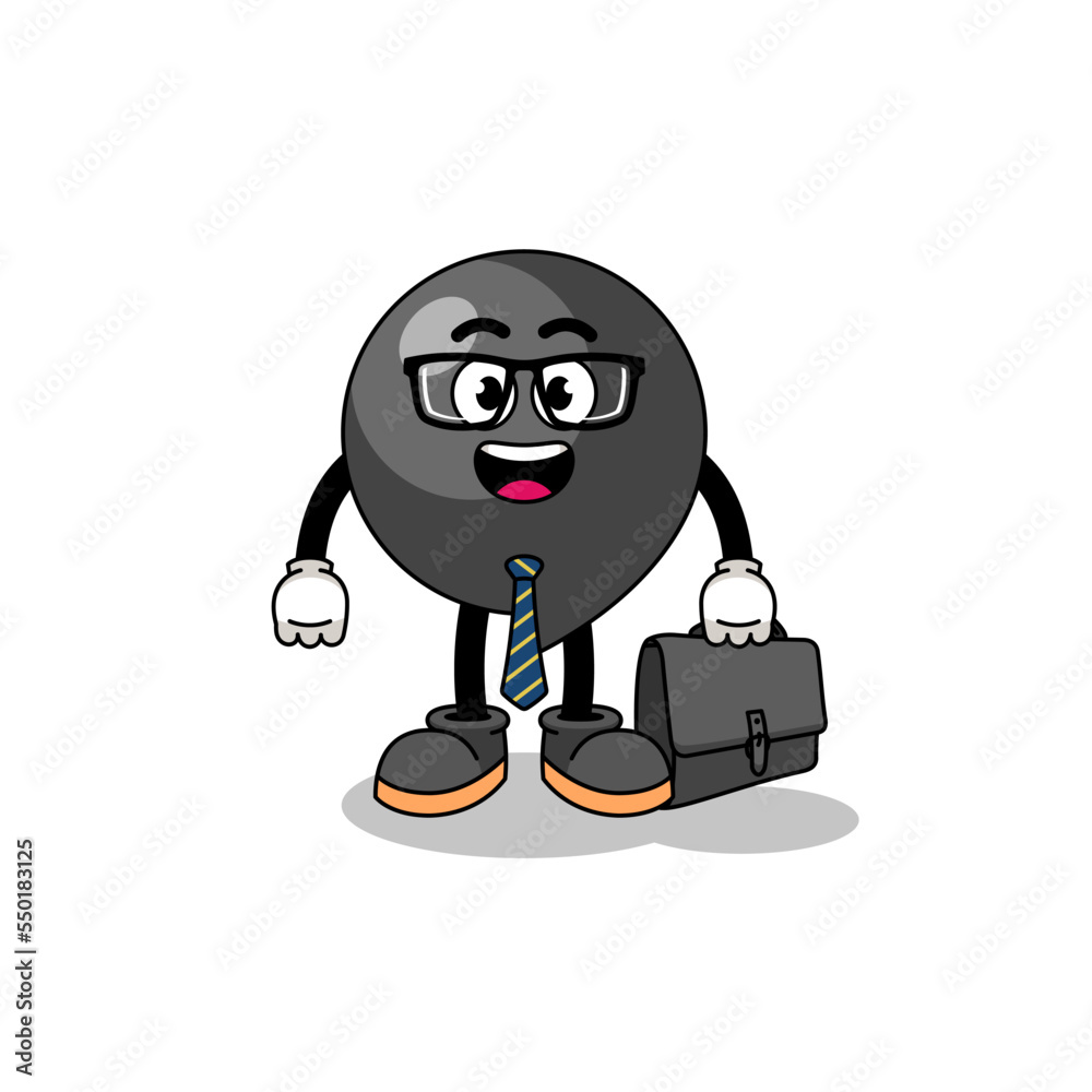 comma symbol mascot as a businessman comma symbol mascot as a businessman