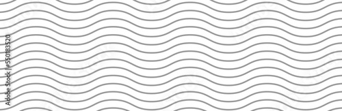 Curved wave lines pattern on white background. Wave striped lines pattern for backdrop and wallpaper template. Simple curved lines with repeat stripes texture. Striped background, vector
