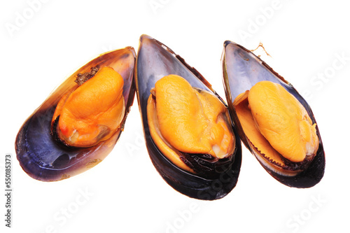 mussels isolated on white background