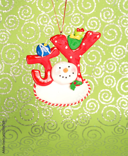 Christmas card with snowman