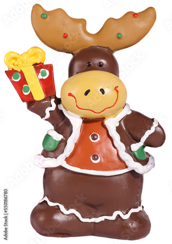 Christmas reindeer on white