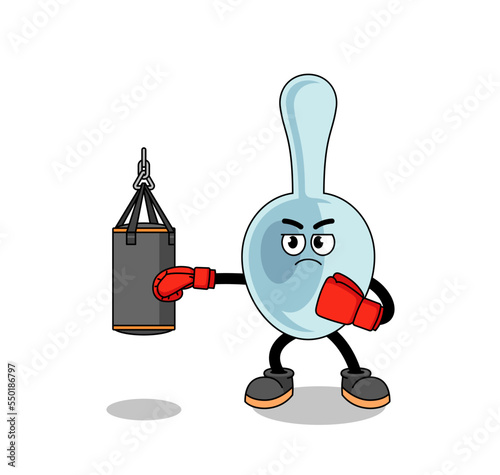 Illustration of spoon boxer