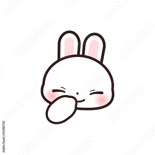 楽しそうな表情のうさぎ