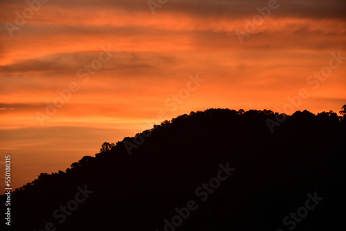 sunset over the mountains