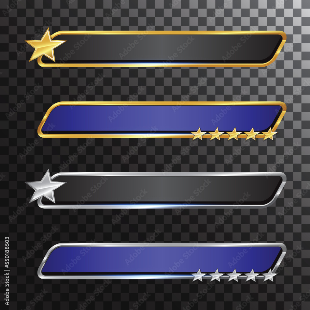 Gold and silver winner glossy gradient lower third Gold and silver winner glossy gradient lower third