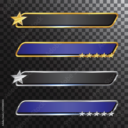 Gold and silver winner glossy gradient lower third