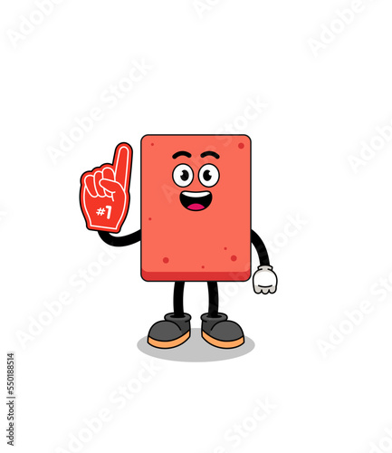 Cartoon mascot of brick number 1 fans © Ummu