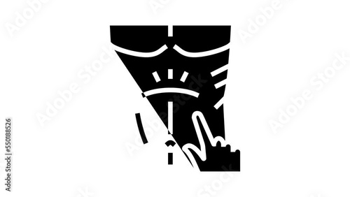 abdominal reflexes glyph icon animation photo