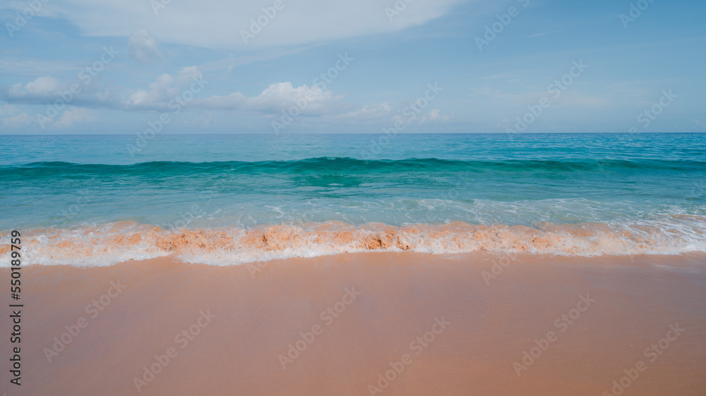 waves on the beach with sky