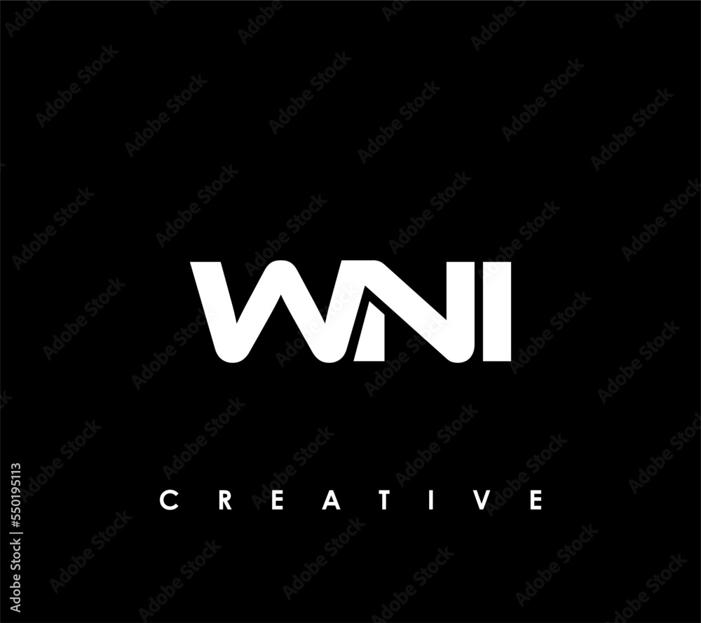 WNI Letter Initial Logo Design Template Vector Illustration