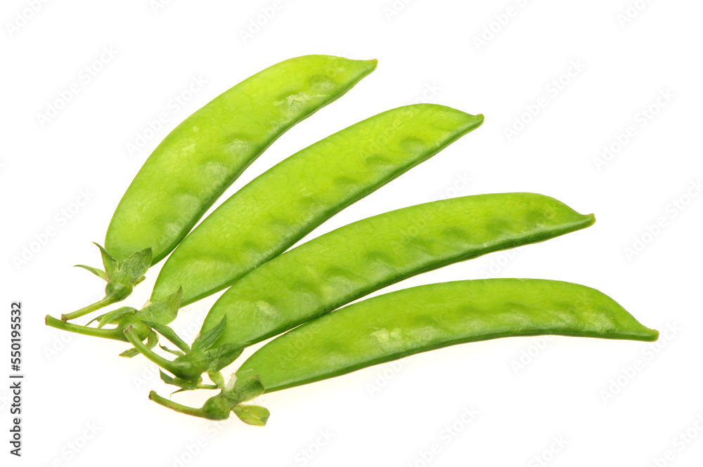 Snow peas isolated on white background Snow peas isolated on white background
