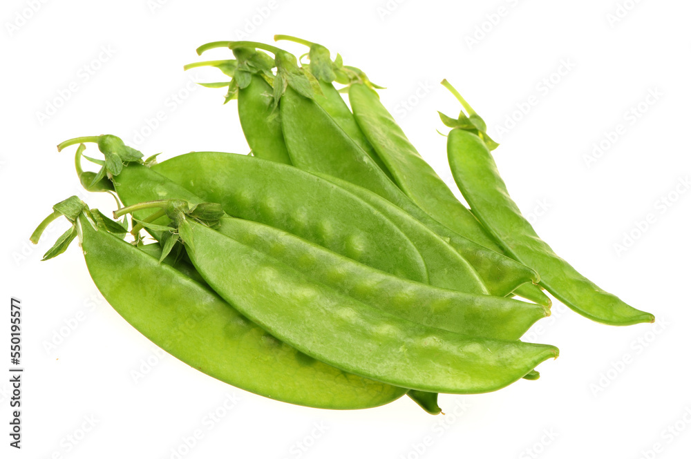 Snow peas isolated on white background Snow peas isolated on white background