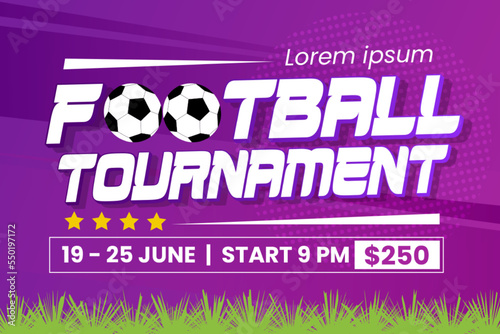 Football tournament  sport event background design template easy to customize simple and elegant design