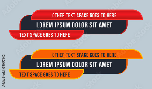 Editable modern Lower third set Header title set template design for Video headline title TV news banner. Lower third layout. sports news |  news bar | text bar | news banner | title bar | tv banner 