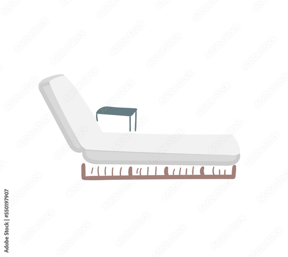 Hand drawn doodle beach chaise longue sunbed. Sea hotel resort relaxation beach chair. Hand drawn doodle beach chaise longue sunbed. Sea hotel resort relaxation beach chair.