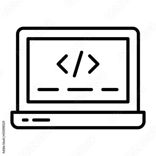 Web coding vector icon in trendy style easy to use