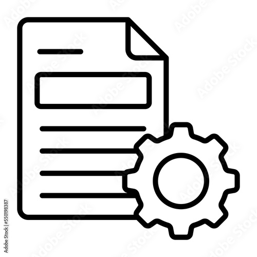 Content management vector icon in trendy style