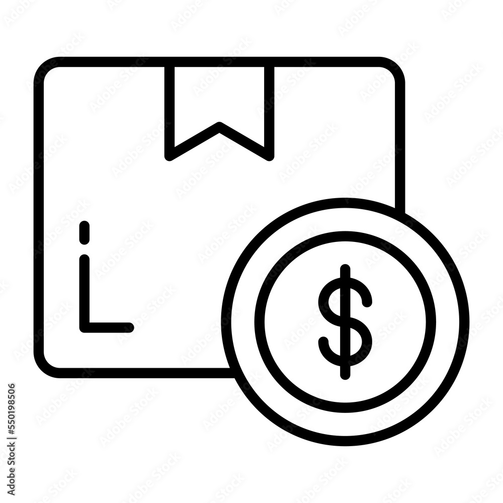 Package vector icon isolated on white background