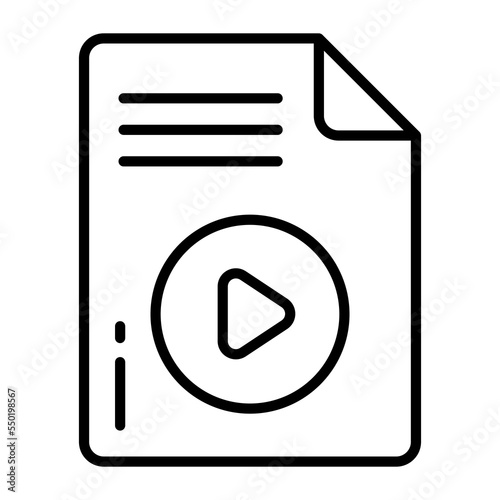 A trendy vector icon of video file easy to use