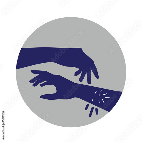 Scabies concept icon design stock illustration