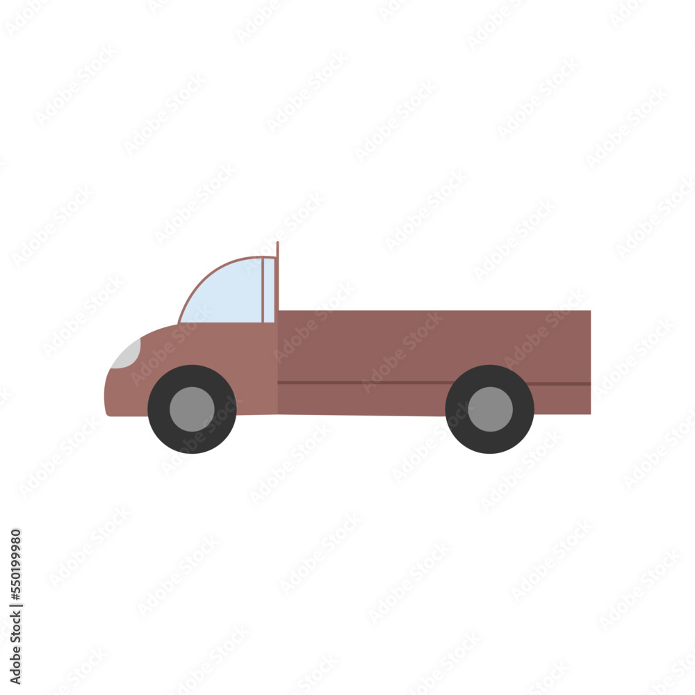 Lorry truck isolated on white background.