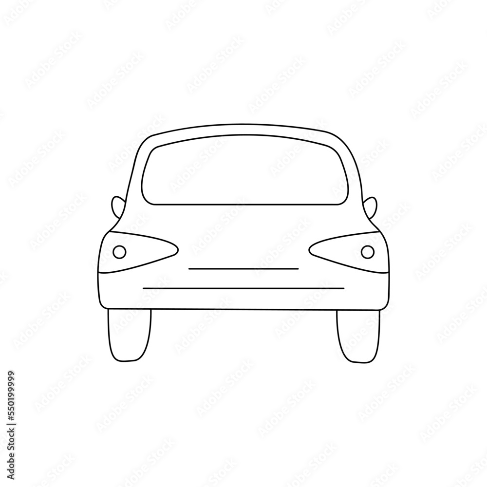 Cartoon isolated car Vector isolated on a white background.
