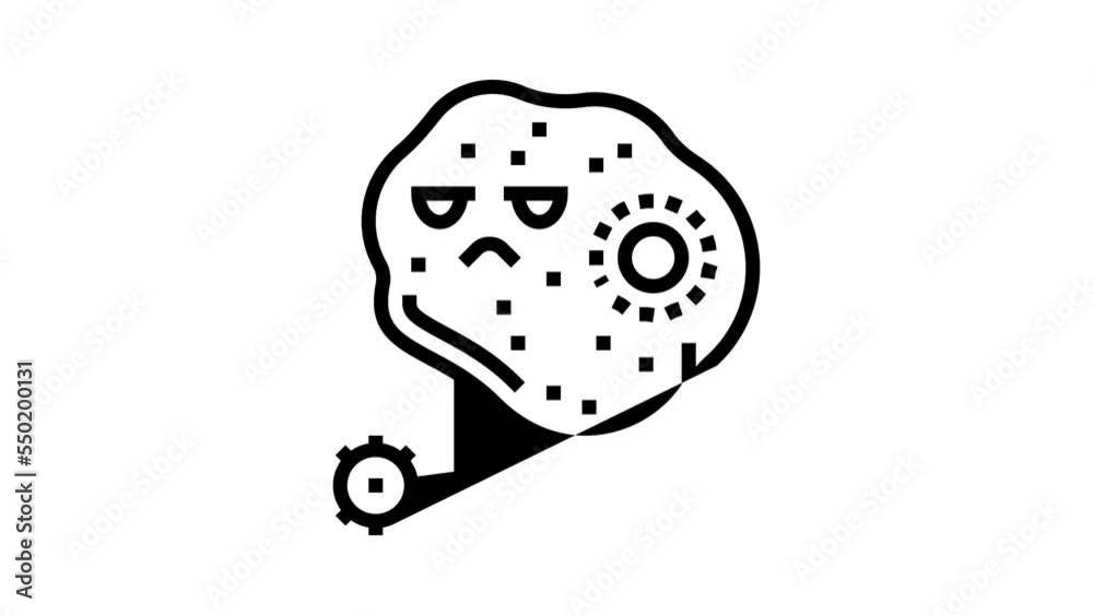 bacterium ill line icon animation bacterium ill line icon animation