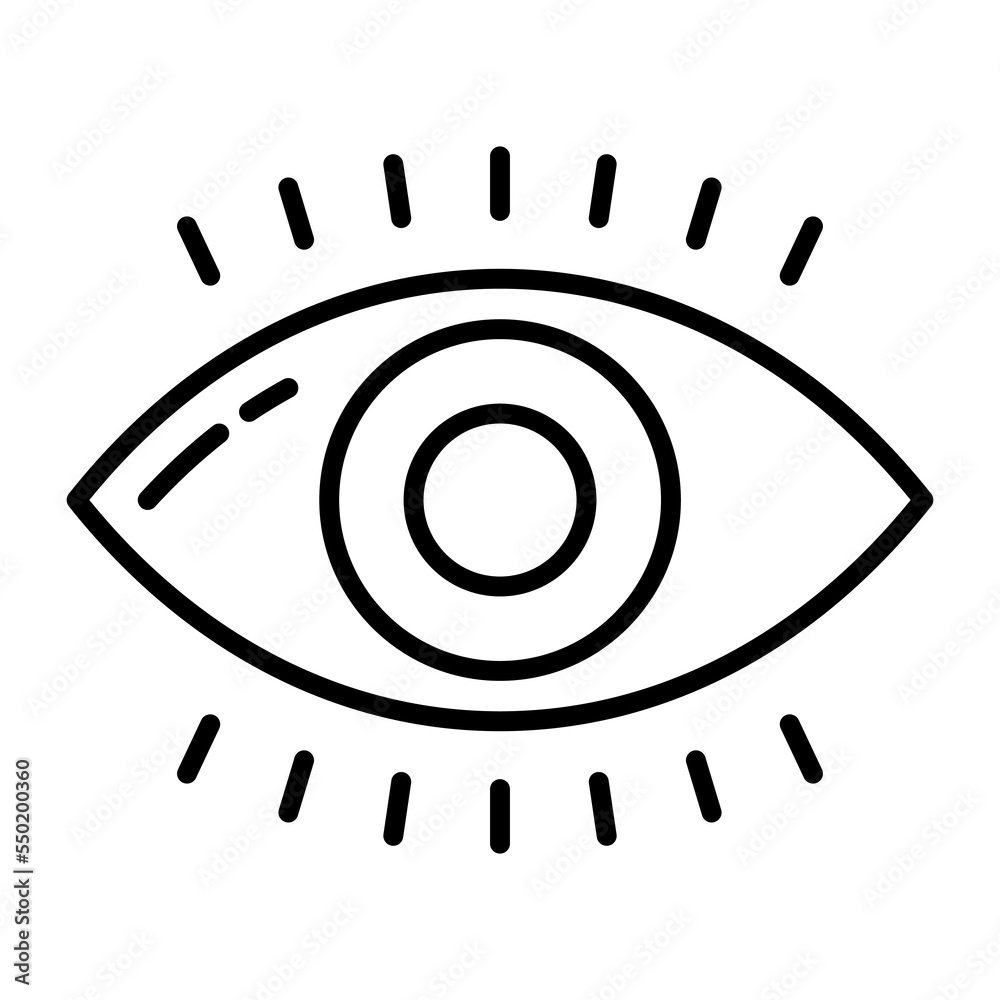 Vision vector icon isolated on white background Vision vector icon isolated on white background