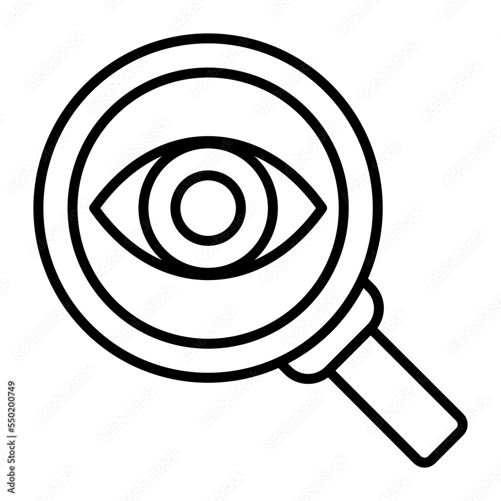 An icon of search monitoring in trendy style An icon of search monitoring in trendy style